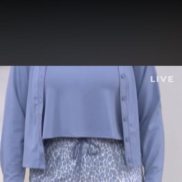 Uncover 3 Piece Cardigan Pinama PJ Plus size Set Heather Gray NWT 3X - Picture 5 of 7